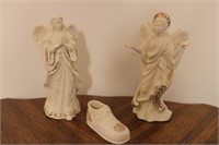 (2) Lenox Angels & Lenox Baby Shoe