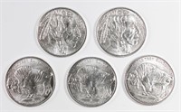 (5) 1 OZ SILVER ROUNDS