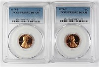 (2) 1974-S LINCOLN CENTS