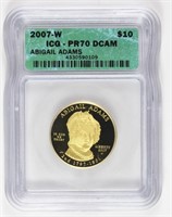 2007-W FIRST SPOUSAL $10 GOLD
