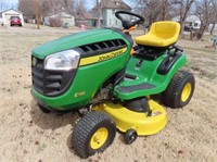 John Deere E110 42” Lawn Tractor, hydro, 35-hrs
