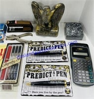 Calligraphy Set, Calculator, Paperweights,