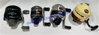 Lot of 4 Fishing Reels- Zebco (3) and Shakespeare