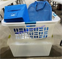 64 QT Tote with Lid, Laundry Baskets, Storage