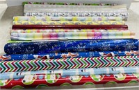 Lot of Opened Holiday Wrapping Paper