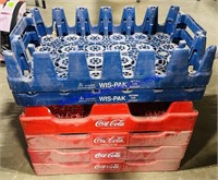 Coca-Cola and Wis-Pak (4) Plastic Bottle Crates