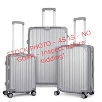 HIKOLAYAE 3-pc Hardside Luggage Set, Silver