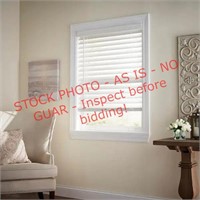 White Cordless 2.5in Faux Wood Window Blind