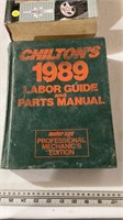 Chiltons manual car books.