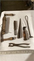 Various vintage hand tools, various sizes drill