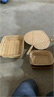 Wicker baskets with other accessories.