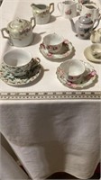Various vintage tea cup sets.