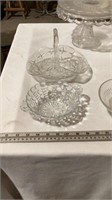Vintage glass candy bowls, vintage glass cake
