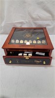 51 GOLD DOLLARS IN DISPLAY CASE WITH KEY