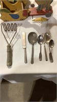 Vintage kitchen utensils , vintage wooden