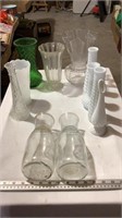 Various vintage glass vases, vintage Paul Revere