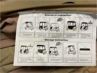 Golf cart soft top weather cover