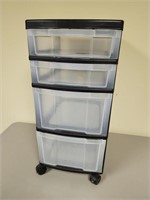 3 drawer storage container on wheels 28" tall