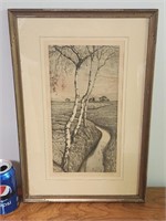 "Winding Brook" Framed Art - signed 12x18