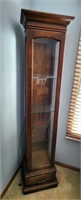 Lighted Wood Display Cabinet 16Wx13Dx72H