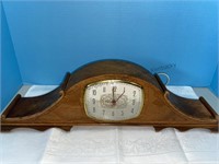 Electric Vintage wood mantel clock by The E.