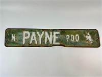 Vintage Street Sign N. Payne 30"