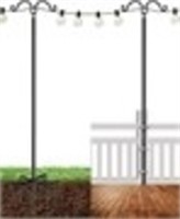 Flanagan String Light Poles for Outside, 2 Pack