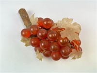 Vintage Amber Lucite Grape Cluster 15"