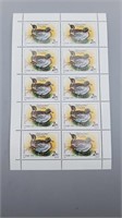 1988 Magyar Posta Duck Stamp Postage Stamp Sheet