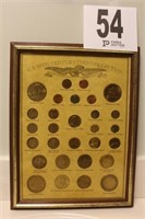 Framed 20th Century Coin Collection