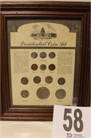 Framed Presidential Coin Set