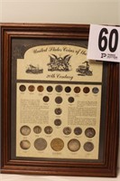 Framed United States Coins of the 20th Century