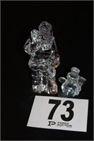 Waterford Crystal Santa Claus 6" & Snowman 2"
