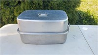 (B6) pre owned aluminum roasting pan