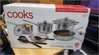 New cookware set - stainless steel 12pc set