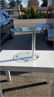 Glass end table - 2 tier 18x14 - 18" tall