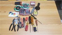 (B7) Misc tools - pliers - screwdrivers - tape
