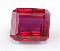 16.95ct Emerald Cut Red Natural Ruby GGL Certifica