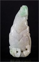 Chinese White Green Jadeite Carved Corn