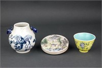 3 Assorted Chinese Porcelain Items