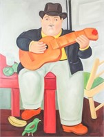Colombian Oil on Canvas Painting Signed BOTERO