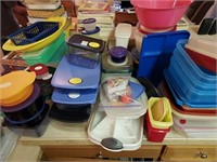 Large lot of storage containers
