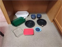 Assortment of Tupperware and Pyrex and other