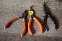 (2) Chain nose pliers, small nippers