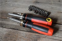 (2) Multi tip screwdrivers
