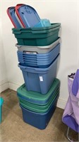 Stack of Plastic Totes