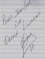 Omar Linares Cuban Autographed Memo Baseball