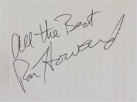 Ron Howard American Autographed Cut Card
