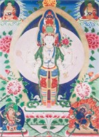 Tibetan Guanyin Tanka Scroll