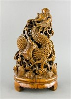 Qing Period Fine Bamboo Dragon Carving
